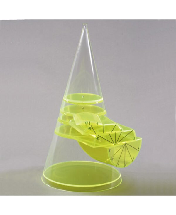 Stožac spojen s valjkom koji se sastoji od 4 vodoravna dijela