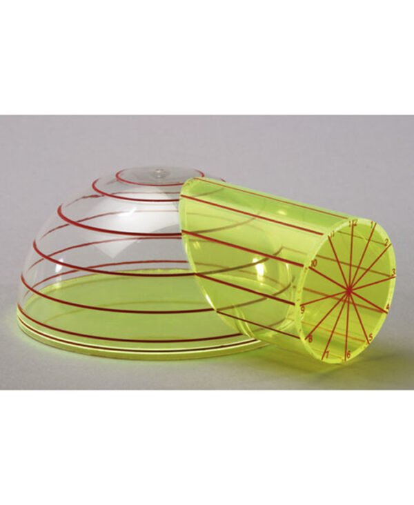 Spoj polukugle i valjka s označenim linijama sjecišta