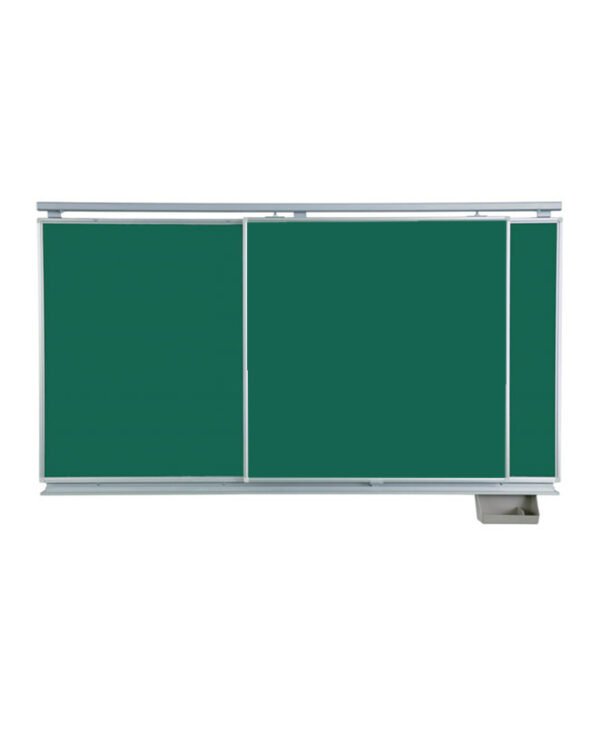 Školska ploča s kliznim mehanizmom 300×100+100×100 cm zeleno-zelena
