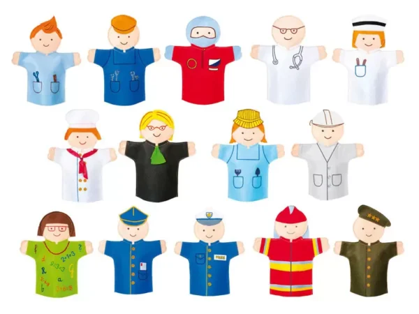 Profesije – rukavne lutke, 14 kom